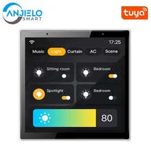 Anjielosmart – passerelle de contrôle vocal Wifi Tuya, avec écran tactile couleur, contrôlable à distance vos types d'appareils intelligents, Hub G2