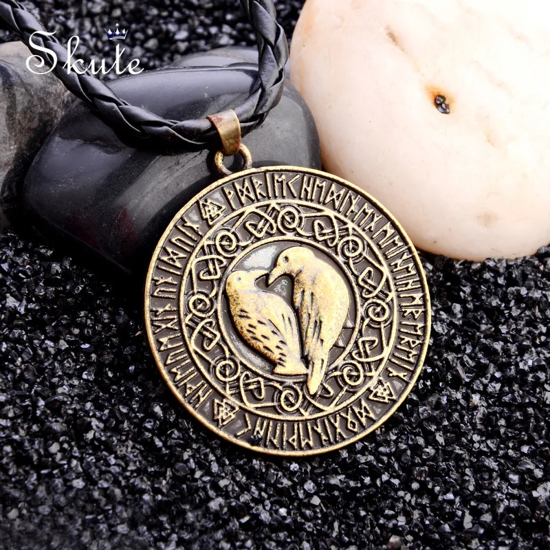 Кулоны Skute Odin Raven Talisman амулет Викинга мужские кулоны мистические руны ожерелье