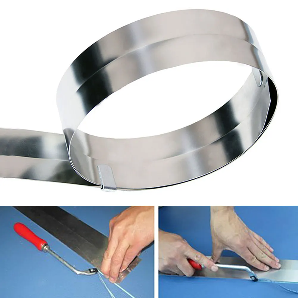 

2 M Practical Soft Durable Wear Resistant High Elastic Tape Measure Transverse Cutting Flooring Straight Edge Stainless Steel