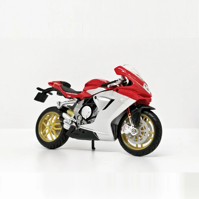Bburago 1/18 1:18 Масштаб Triumph MV Agusta KTM Ducati литой мотоцикл дисплей Модель Детская игрушка для мальчиков - Цвет: Agusta F3