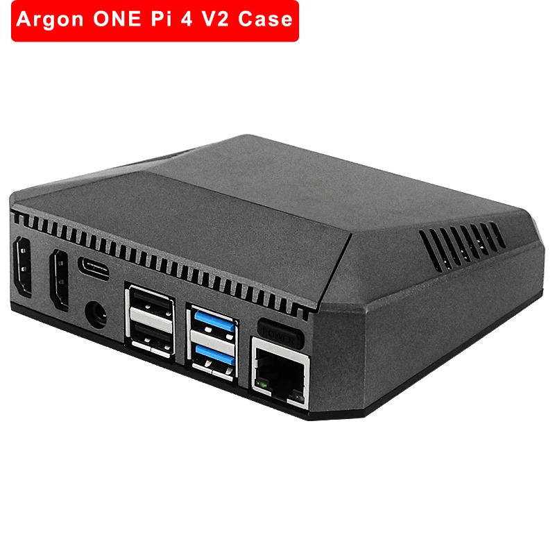 Аргон One V2 чехол для Raspberry Pi 4 Модель B алюминиевый съемный GPIO металлический корпус