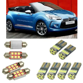 

Interior led Car lights For DS ds3 convertible cabrio hatchback dome bulbs for cars License Plate Light 12pc