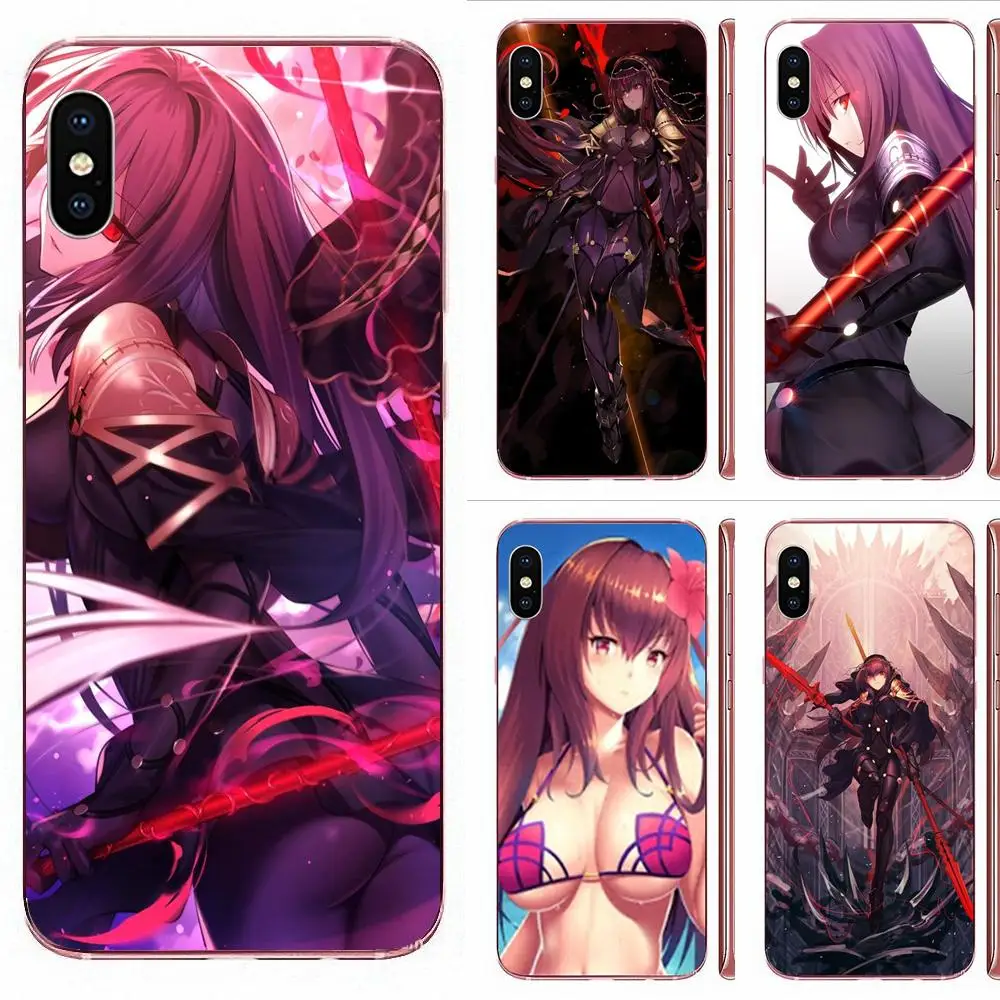 Сексуальная аниме девушка Fate Grand Order Scathach для Sony Xperia Z Z1 Z2 Z3 Z4 Z5 compact Mini M2 M4 M5 T3 E3 E5 XA XA1