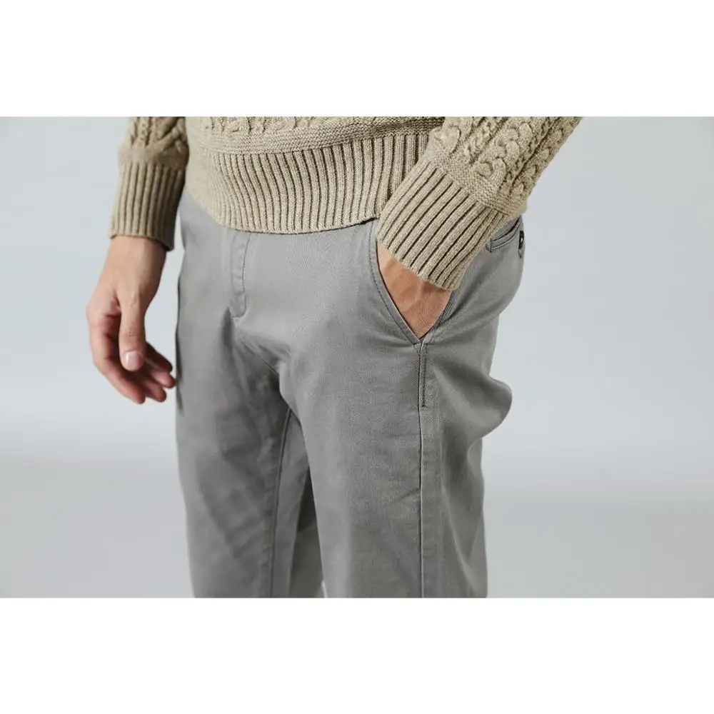 Мужские повседневные брюки из хлопка SIMWOOD, хлопковые светлые брюки облегающего покроя, 7 цветов, брендовая одежда больших размеров на осень и зима