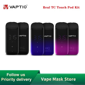 

Original Vaptio Real TC Touch Pod Kit 500mAh Battery & 1.5ml Capacity & Hidden Screen LED Light Touch Control Vapor vs Drag X