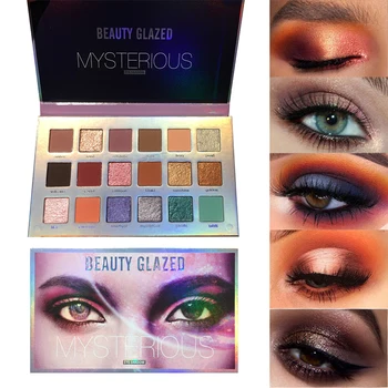

Beauty Glazed 18 Colors Natural Highlight Eye Shadow Palette Matte Pearlescent Eyeshadow Beauty Makeup Long Lasting Girl Gift