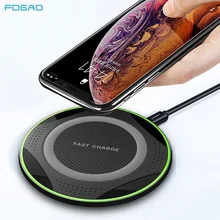 FDGAO 10W Qi Fast Wireless Charger For iPhone X XR XS Max 8 Plus USB Quick Charging Pad For Samsung S8 S9 S10 Xiaomi Mi 9 Mix 2s