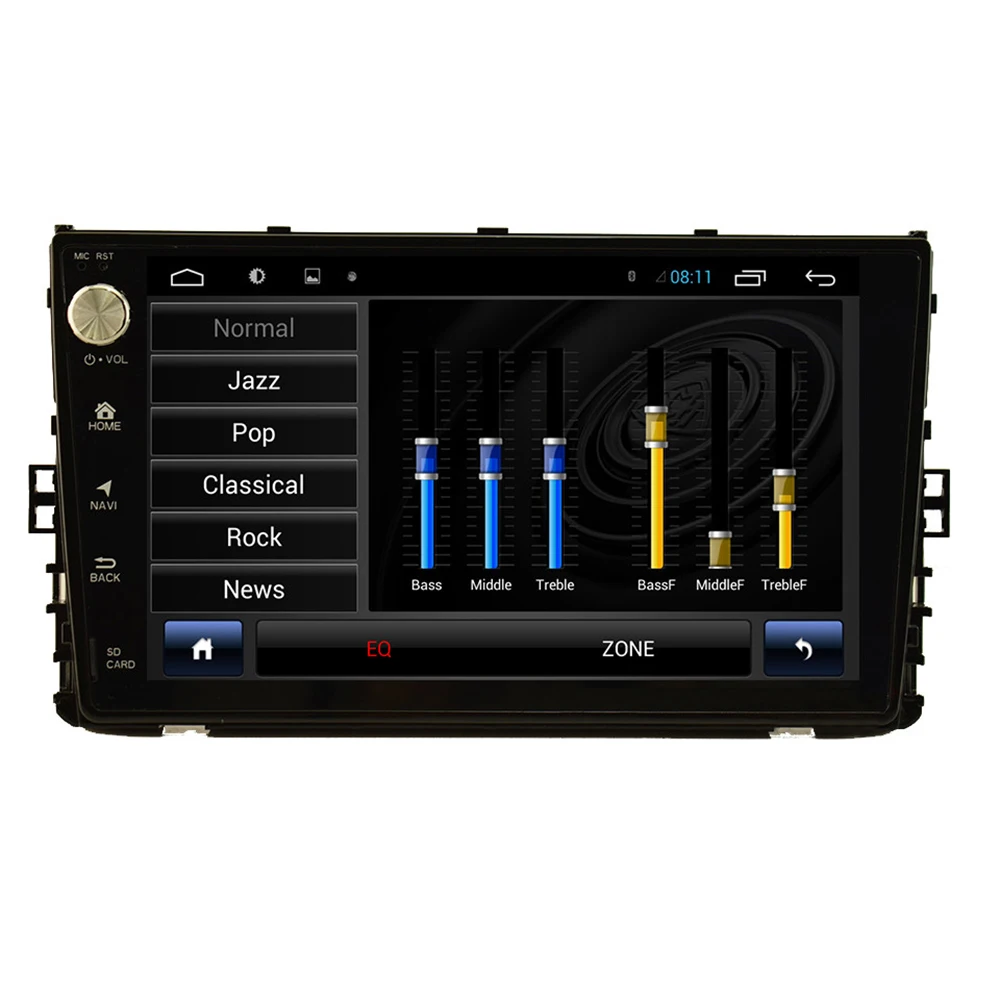 Android gps навигационная система автомобильный Радио 1 Din Bluetooth автомобильный стерео с дисплеем аудио автомобильный мультимедийный плеер для Volkswagen DVD