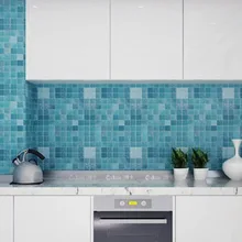 Имитация мозаики алюминиевой фольги самоклеющиеся клетчатые обои водонепроницаемые плитки наклейки кухня защита от масла обои наклейки