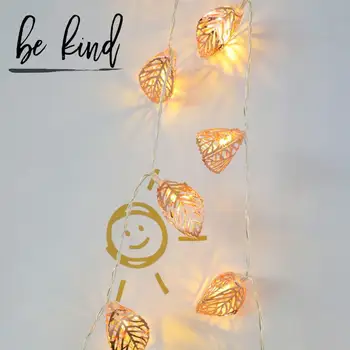 

DishyKooker LED Rose Gold Leaves Shape String Light for Party Decoration