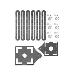 JNZ Multi Angle Six-Sided Universal Layout Measuring Ruler with 5-Holes Positioning Apertures