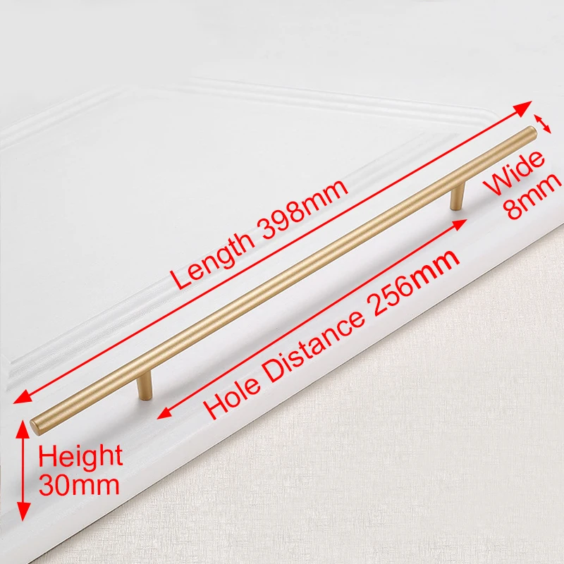 Handle-4123C-256G KAK Европейский стиль матовые золотые ручки шкафа Твердый алюминиевый сплав кухонный шкаф ручки для выдвижных ящиков оборудование для обработки мебели - Цвет: Handle-4123C-256G