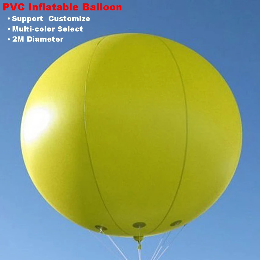 

1.5M/1.8M/2M PVC Advertising Inflatable Giant Balloon Round Sky helium Ballon Suppot customized size logo Multi-color optional