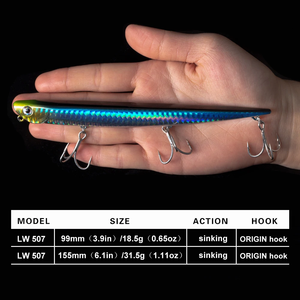 Hunthouse swimbait bay ruf manic рыболовная приманка, приманка-карандаш, Тонущая 99 мм, 18,5 г, 155 мм, 31,5 г, крючок для морского окуня