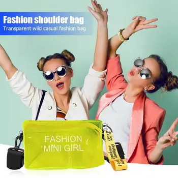 

Women Clear Handbag Transparent Waterproof PVC Jelly Printed Handbags Crossbody Shoulder Bags Adjustable Shoulder Strap