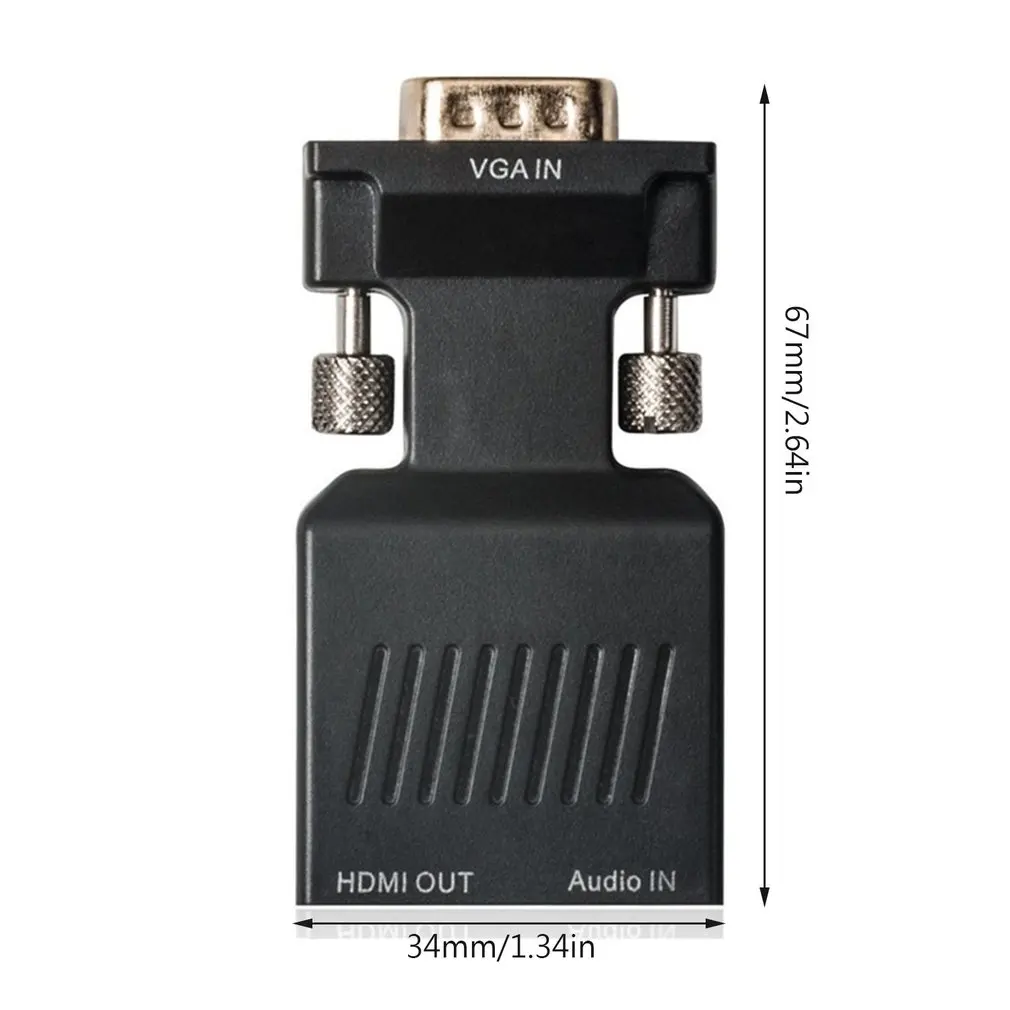 VGA мужчин и женщин HDMI конвертер с аудио адаптер Кабели 1080P для HDTV монитор проектор ПК PS3