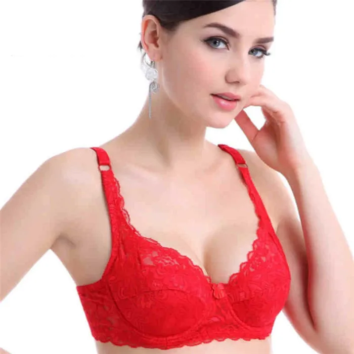 TOPPICK женский кружевной бюстгальтер отжимать bralette бюстгальтер плюс размер мягкий женский бюстгалтер собрал женское нижнее белье - Цвет: NY1B-Red