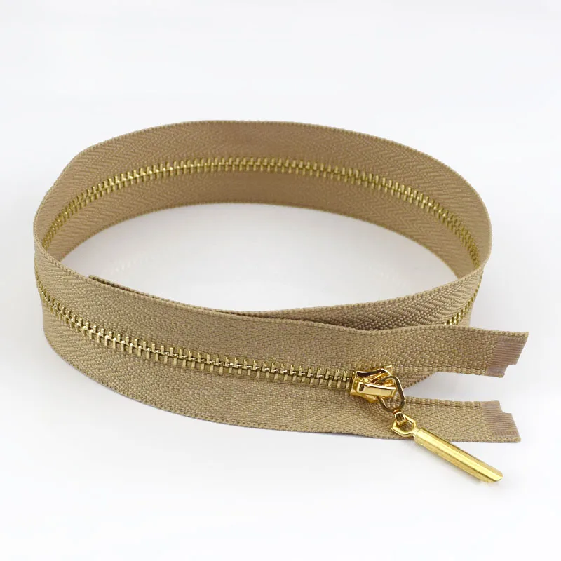 khaki Meetee 2 шт./5 шт. металлическая молния 3#70 см размыкающаяся змейка для нашивки на сумки кошелек пуховик юбка одежда аксессуары для шитья ZA048 - Цвет: khaki