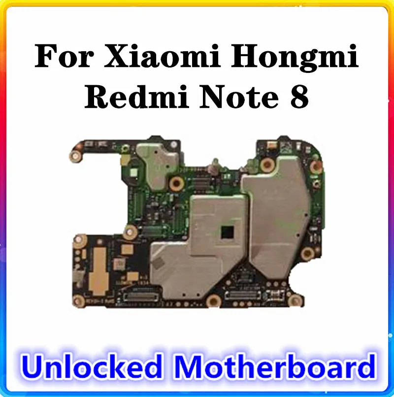 Материнская плата для Xiaomi Hongmi Redmi Note 8 100% чистая замена оригинальной материнской платы ОС Android 64 ГБ 128 ROM с