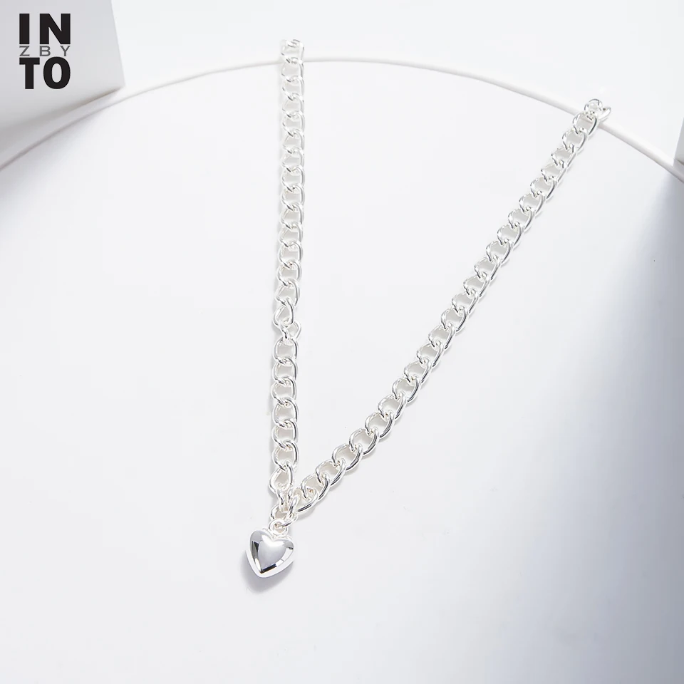 Женское короткое колье чокер Into вечерние ожерелья серебристого цвета с цепочкой