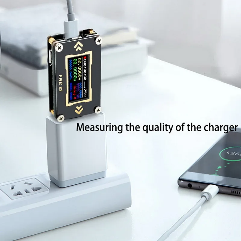 FNC88 тип-c PD триггер тестер батареи USB-C Вольтметр Амперметр Напряжение измеритель тока мультиметр PD зарядное устройство батарея USB Тестер