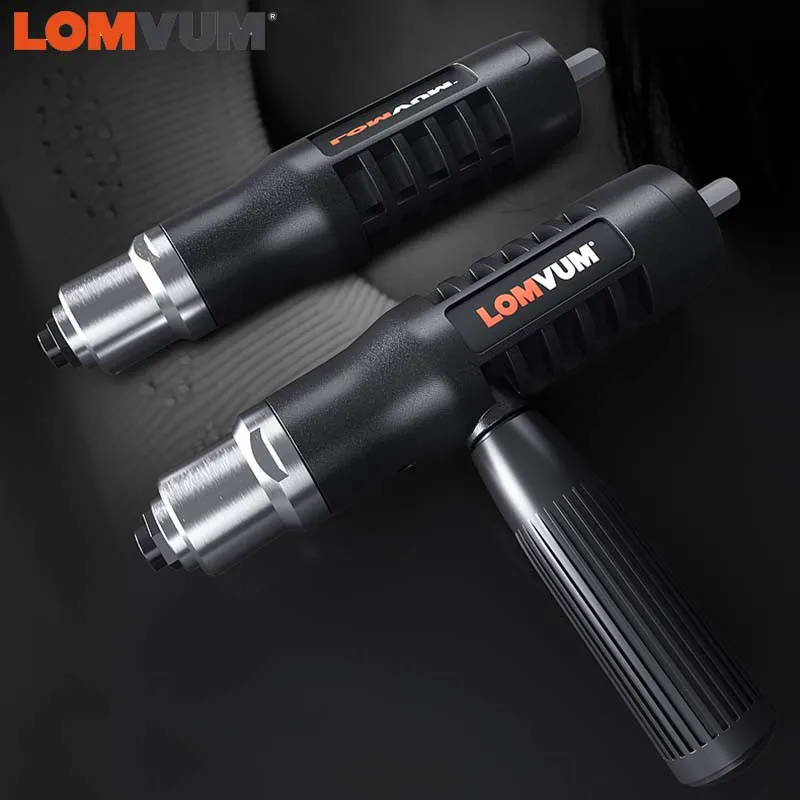 Price LOMVUM Electric Rivet Nut Gun Drill Riveting Tool Cordless Riveting Drill Adaptor Insert Nut Tool Riveting Power Tool Accessorie