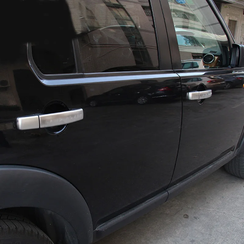 8Pcs of Silver/Black/Mirror Chrome Car Door Handle Cover Trim Sticker For Land Rover Discovery 3 For Discovery 4 LR4 2010