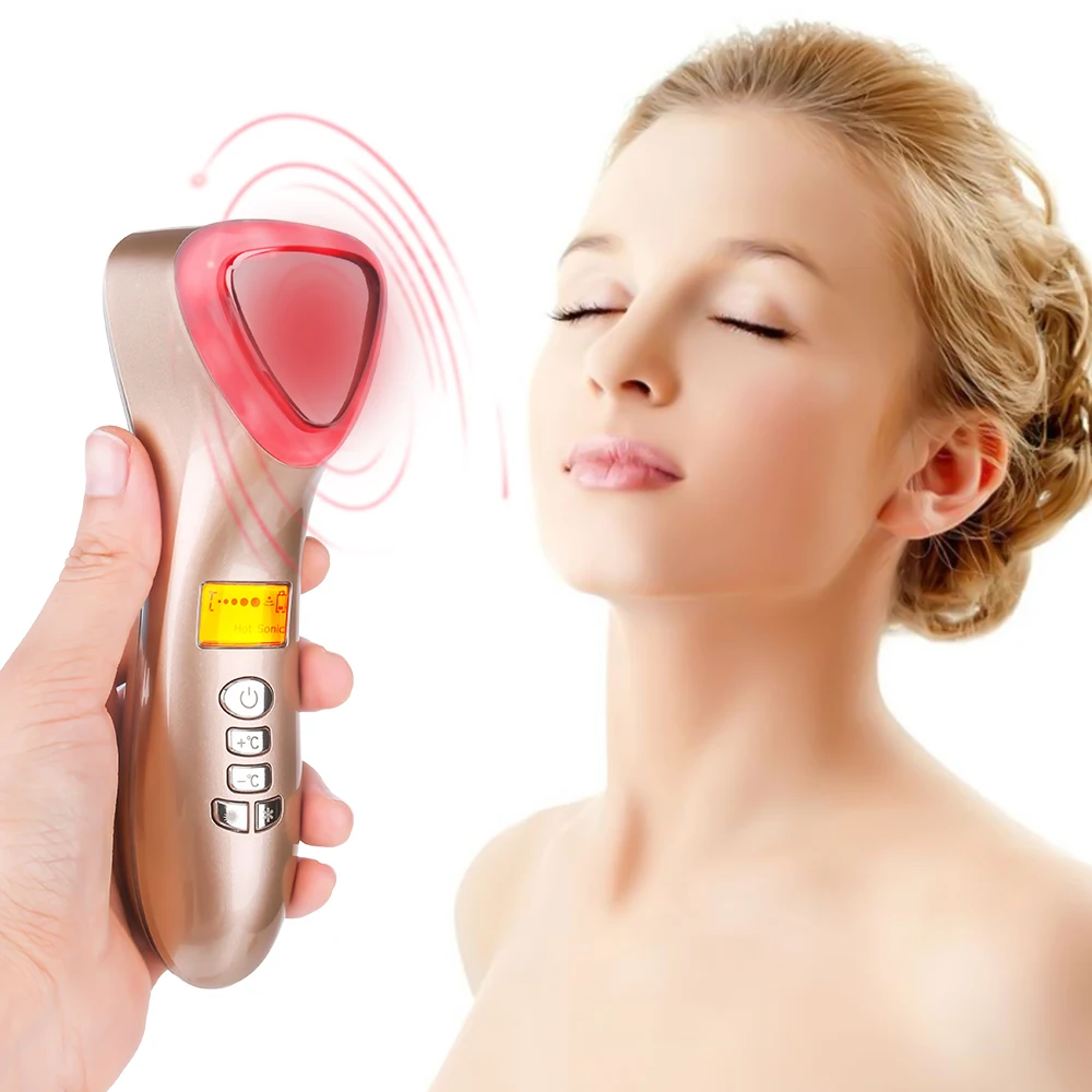 Ультразвуковая криотерапия лифтинг лица горячий холодный молоток Электрический