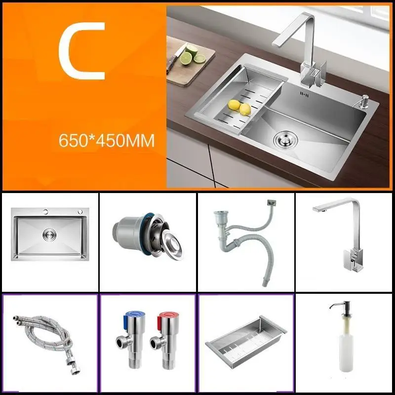 MODEL O Evier Tarjas Para Wasbak Integral Waschbecken Portatil Cocina De Acero Inoxidable Fregadero Lavabo Cuba Pia Cozinha кухонная раковина - Color: MODEL O