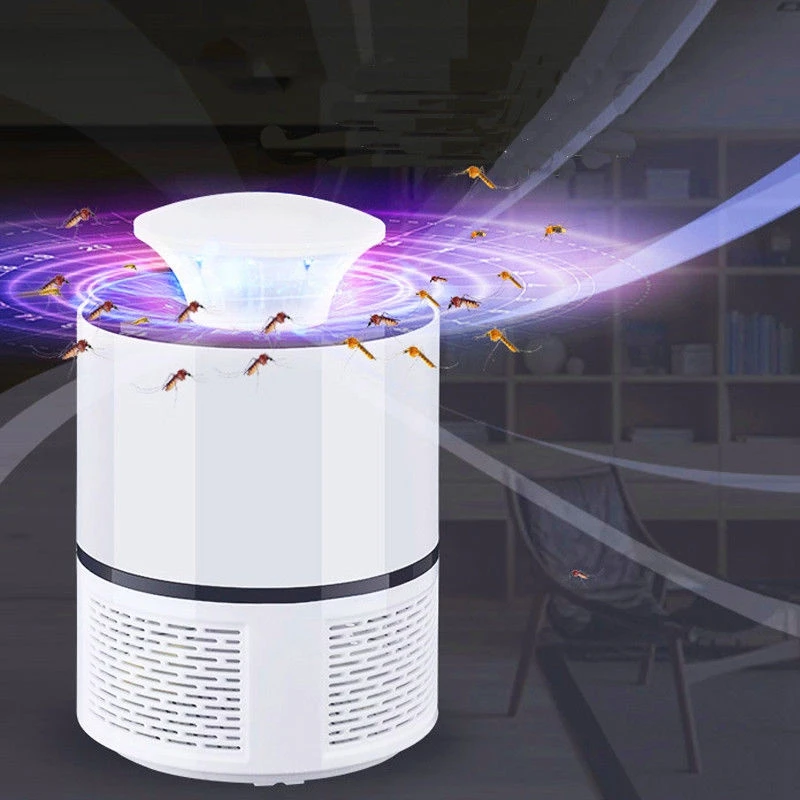 New Smart LED UV Electric Mosquito Killer Lamp USB Charge Noiseless White
