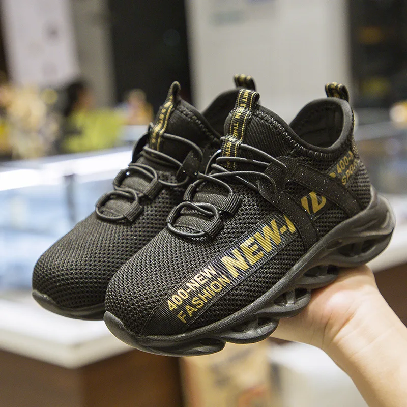 

Summer 2019 New Style Spring Big Kid Single Network Hollow out Punched Sheet Surface Summer Children Boy Children Sports Shoe