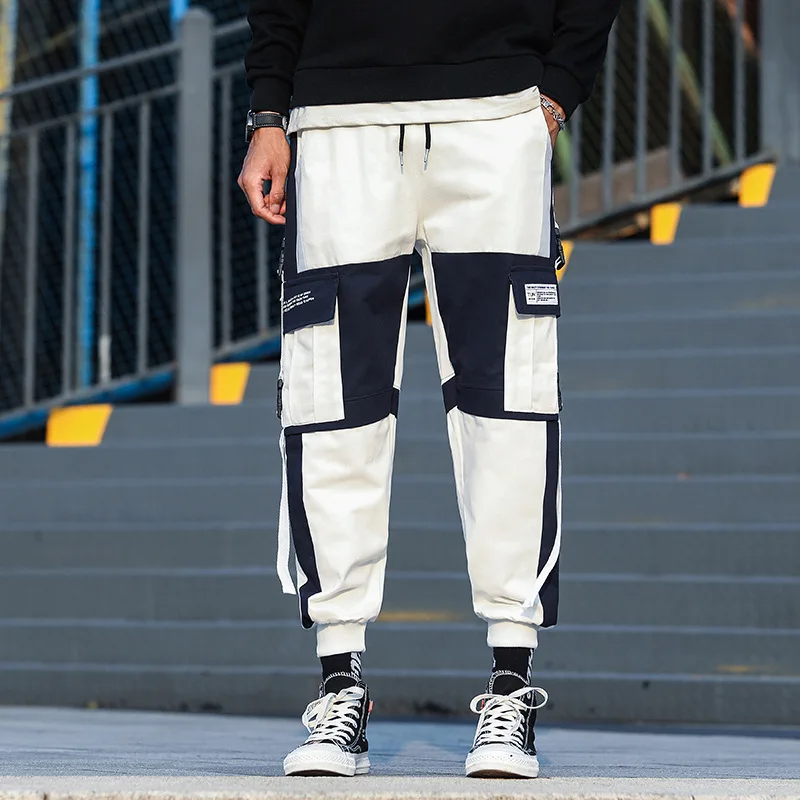 

Autumn Bib Overall Men's New Style Popular Brand Loose-Fit Function Beam Leg Casual Capri Pants Students Trend Versatile Harem P