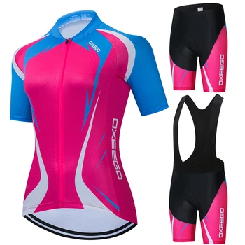 

Women Cycling Clothing Bicycle Jersey Set Female Ropa Ciclismo Girl Cycle Casual Wear Road Bike Bib Short Pant Pad Ropa Ciclismo
