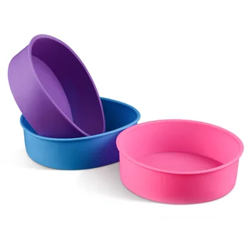 

1pcs Silicone Round Cake Baking Tray 6 Inch Cake Mold Household Oven Non-stick Baking Tools