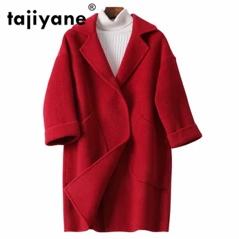

Spring Autumn Wool Coat Women Clothes 2020 Korean Vintage Woolen Jacket Red Womens Coats and Jackets Abrigo Mujer N2814 ZT2539