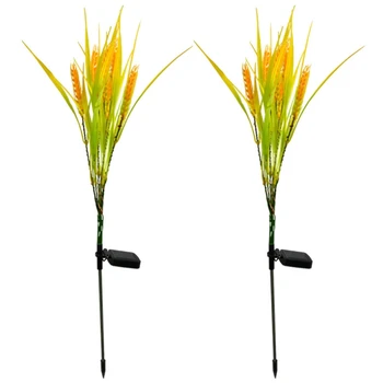 

Outdoor Solar Garden Spotlights, 2 Packs of Solar Lights, Used in Gardens, Terraces, Wheat LED Solar Lights