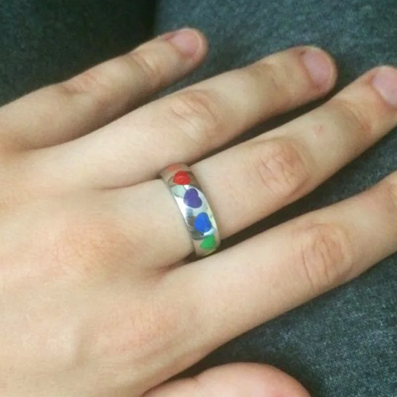 Радужные красочные кольца ЛГБТ обручальные кольца 316L из нержавеющей стали титановые кольца для влюбленных пар женские мужские ювелирные изделия