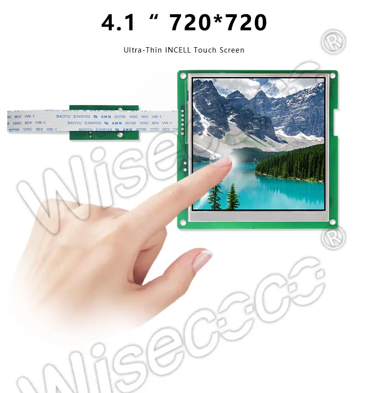 Wisecoco 4,1 дюймов 720*720 ЖК-экран дисплей с сенсорной функцией поддержка подключения компьютера