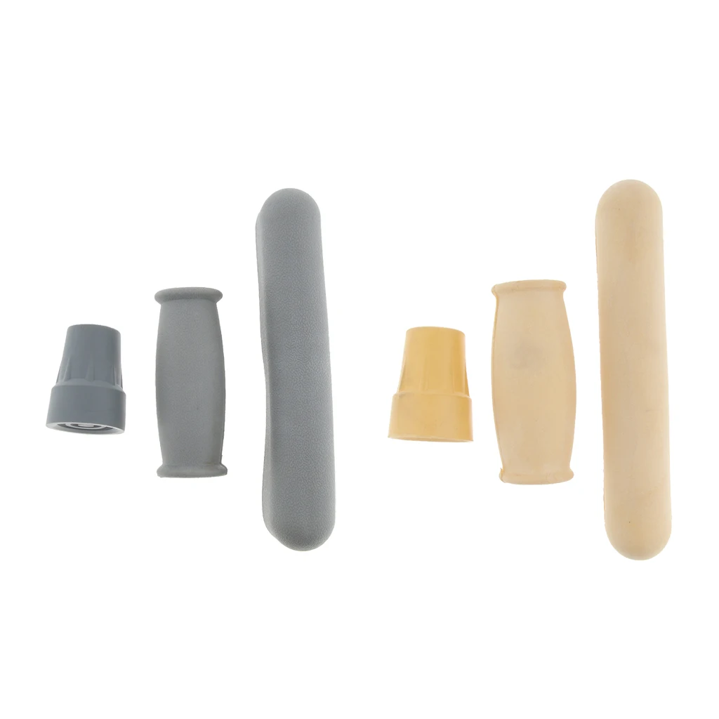 Seniors Crutch Replacement Part Kit Tips Cover Underarm Pad Hand Grip Covers