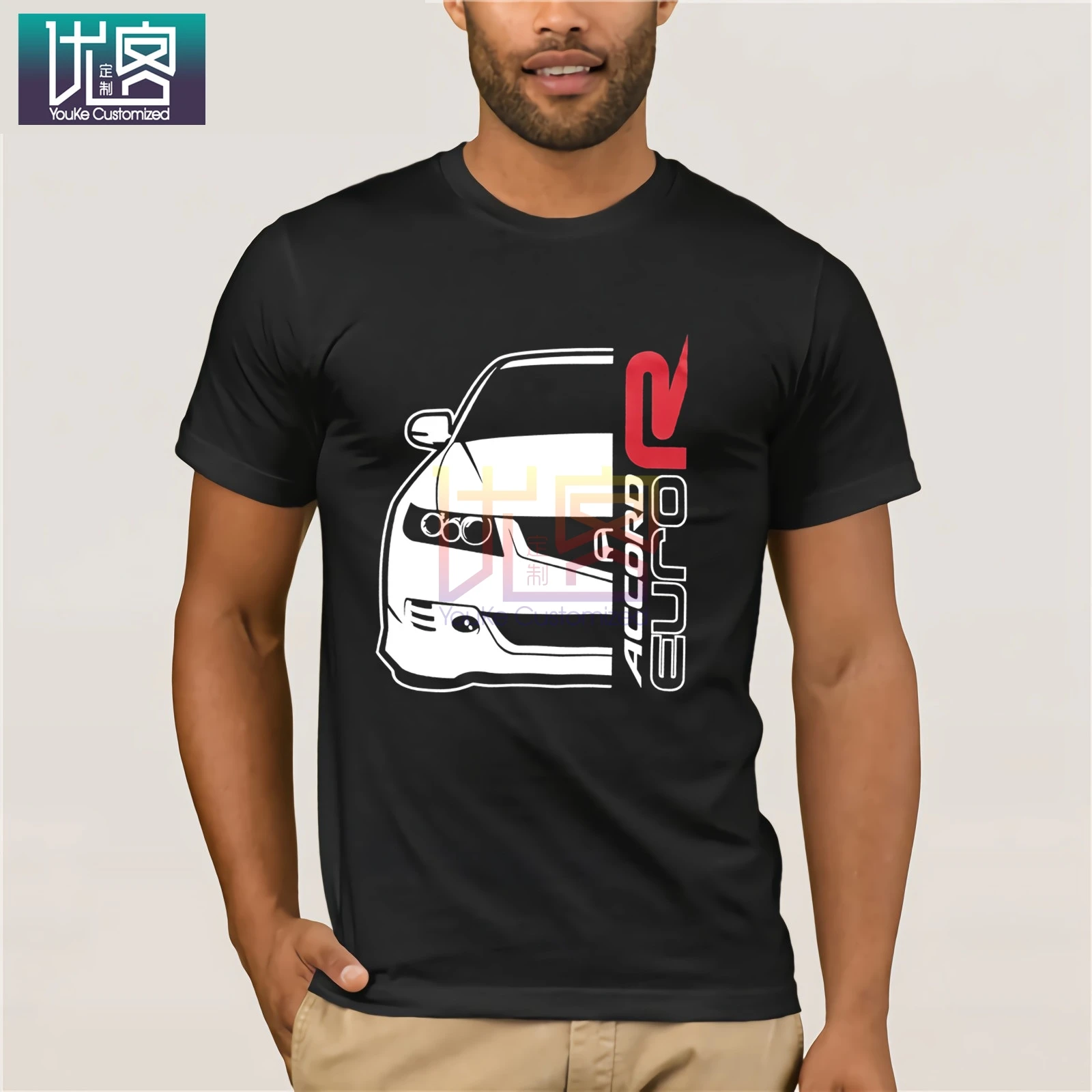 Модная летняя футболка в классическом японском стиле с машинкой повседневный