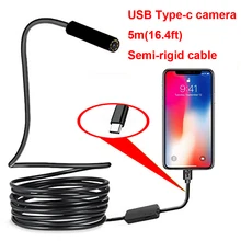 Камера эндоскопа type-c Android USB 7,0 мм жесткий кабель ПК Android телефон эндоскоп Труба Тип C эндоскоп инспекционная мини-камера