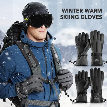 

Skiing Gloves Men Women Winter Warm Gloves Windproof Snow Gloves Water Resistant Sports Gloves For Skiing Cycling Climbing
