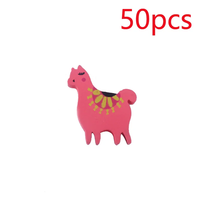 Арбузно-красный XCQGH 50 шт. Прорезыватель детская игрушка для прорезывания зубов животных милые овцы DIY бусины деревянные аксессуары детский Прорезыватель - Цвет: Арбузно-красный