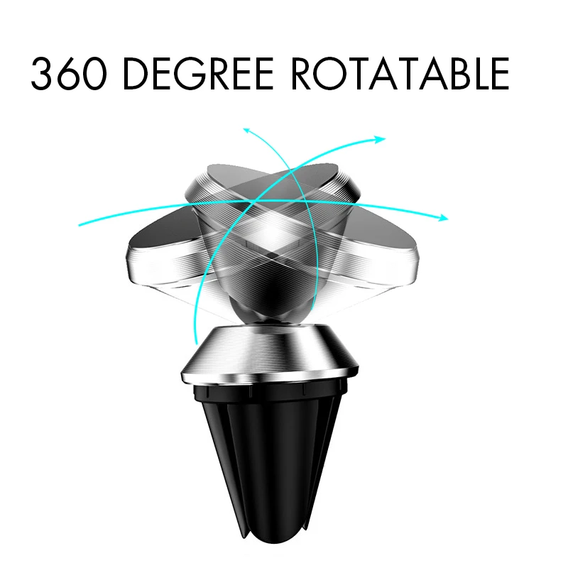 360 Rotable Air Vent магнитный держатель для мобильного телефона в автомобиле gps навигация Универсальный кронштейн магнитный штатив автомобильный держатель телефона