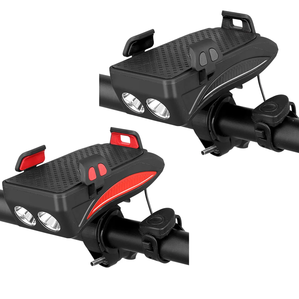 2000/4000LM Bicycle Light USB Rechargeable LED Bicycle Headlight Bike Horn Handlebar Phone Holder 3 in 1 multi-function light