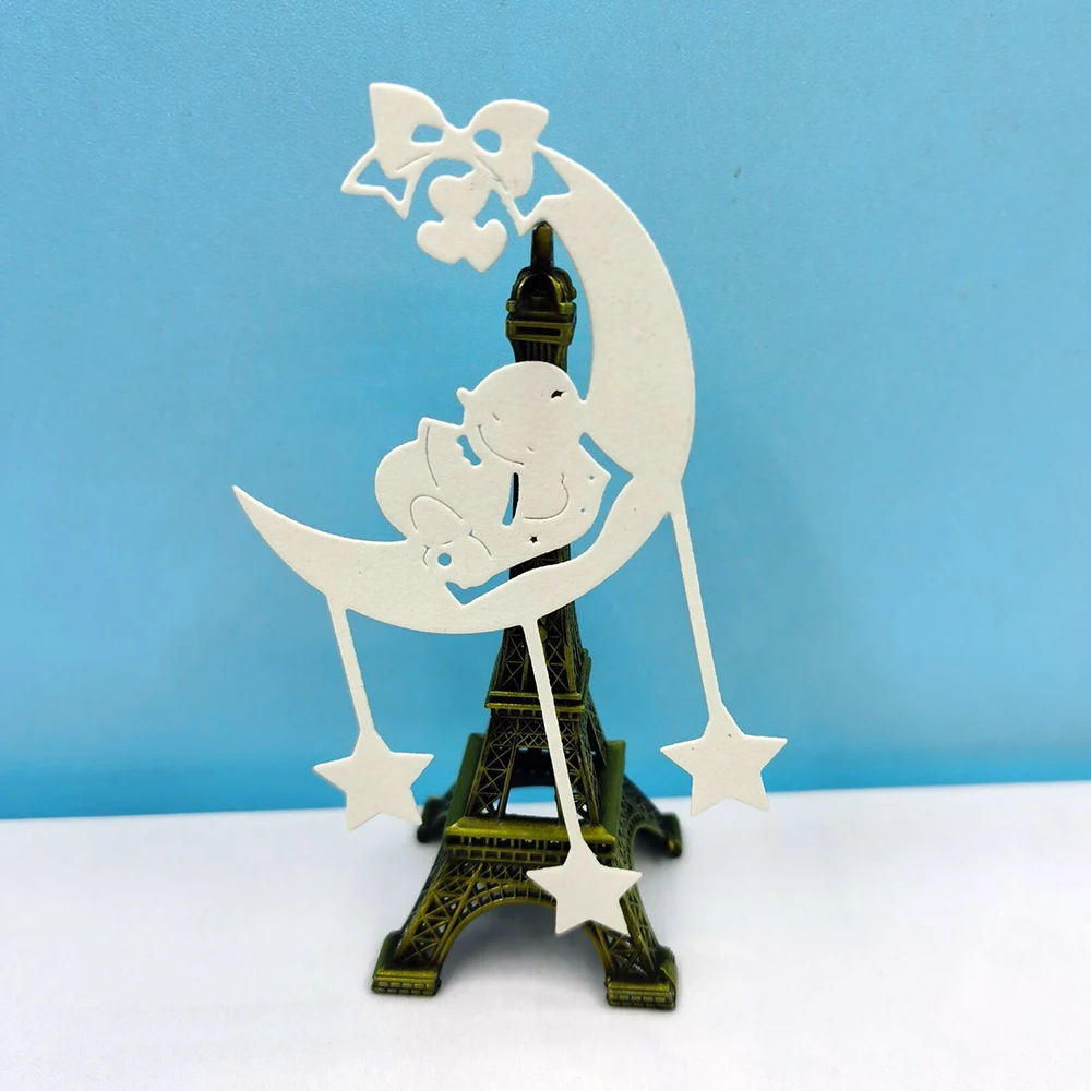 

Baby Moon Metal Die Cuts Templates Stencil Crafts Metal Hollow Cutters Card Making Family Photo Album Cutting Dies