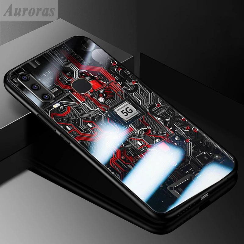 Auroras для VIVO Y12 чехол Explorer окрашенный закаленное стекло силиконовый защитный Y15 Y17