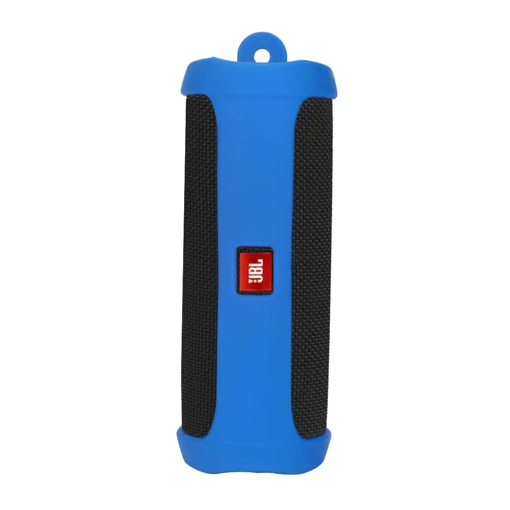 Чехол для JBL FLIP 5 водонепроницаемый портативный bluetooth-динамик прочный силиконовый дополнительный карабин для удобной переноски - Цвет: Синий