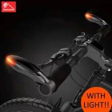 1 pair LED Bicycle Handlebar End With Light MTB Road Bike Handle bar End Lock on Mountain Bike Handlebar Extender Bicycle Parts special offer top carbon handlebar road cycling mountain mtb bike bicycle lock on handlebar cover handle bar end