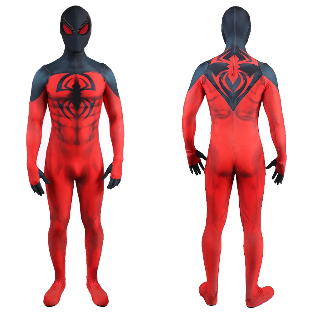 

SCARLET Cosplay Costume Hallowen Costume Boys Men Superhero Zentai Disfraces Para Halloween Costume Removable Mask by Default